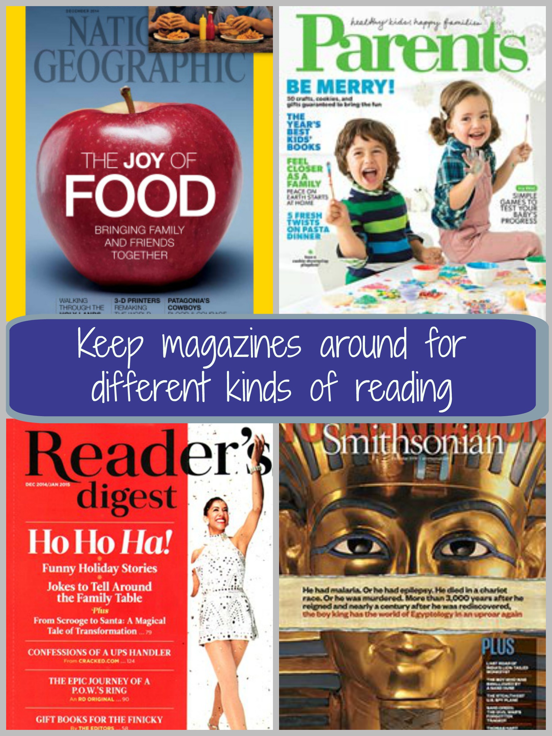 encouraging reading with magazine baskets {on reading}